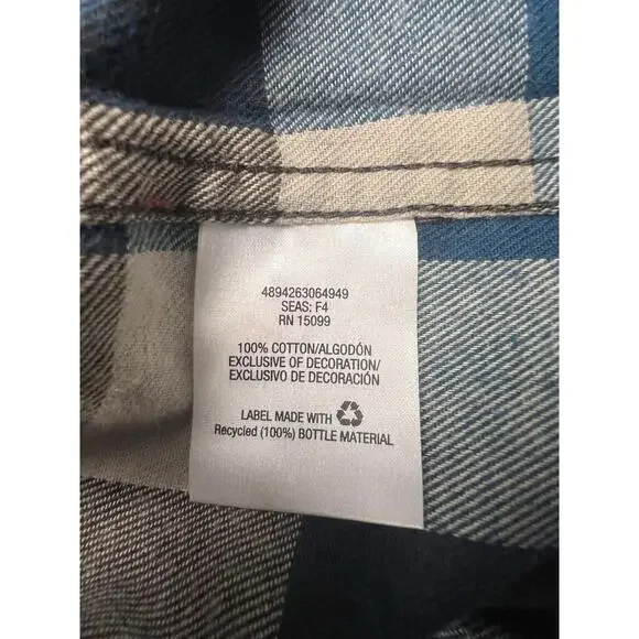 New Sears Outdoor Life Campside Flannel Shirt Size Large NWT Buffalo Plaid Check - Picture 10 of 11